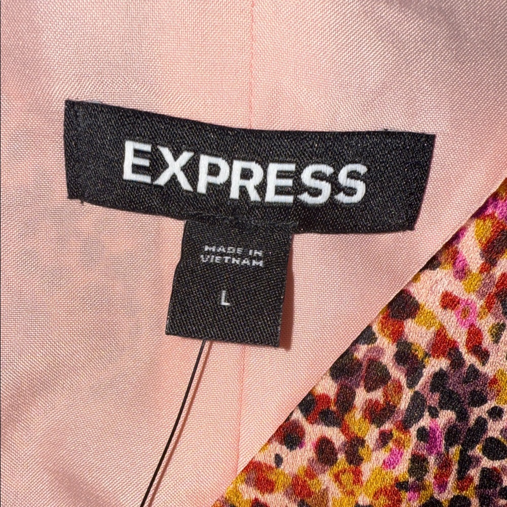 Express Multicolor Mini Dress with Ruffle Sleeves - Picture 2 of 7